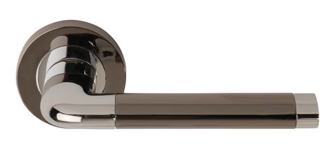Argo PCP/BLK Nickel Door Handles, Chrome / Black Nickel Designer Lever Privacy Door Handles (Pair) - Dale 3570-PRV