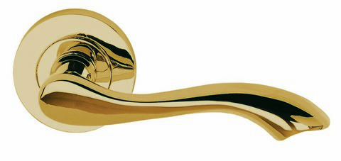 Venus Door Handles PEB, Electro Brass - Designer Lever Privacy Door Handles (Pair) - Dale 3678-PRV