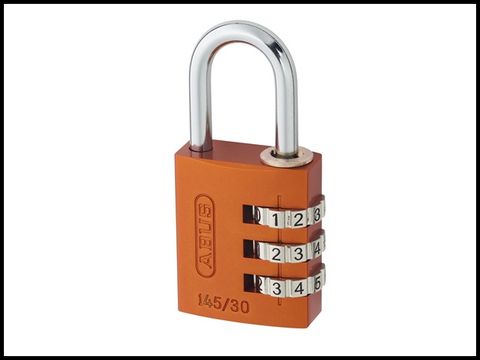 Abus 145/30 30mm Aluminium Combination Padlock Orange 46579