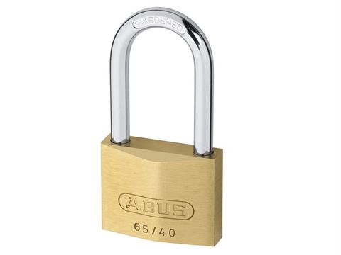 Abus 65/40HB63 40mm Brass Padlock 60mm Long Shackle Keyed 406