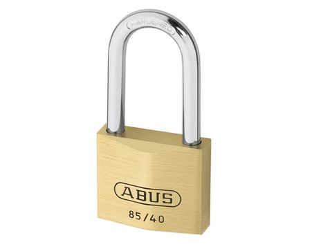 Abus 85/40 40mm HB63 Brass Padlock 63mm Long Shackle Carded