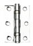 76mm x 51mm x 2mm Ball Bearing Butt Hinges Polished Chrome Plated (Pair)