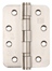 102mm x 76mm x 3mm Butt Hinges Satin Stainless Steel with Radius Corners CE13 (Pair)
