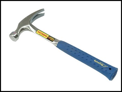 Estwing E3/16S Straight Claw Hammer - Vinyl Grip 450g (16oz)