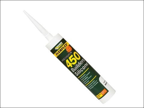 Everbuild Builders Silicone Sealant White 310ml 450