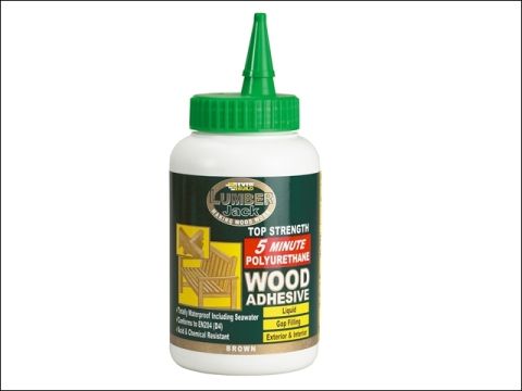 Everbuild Lumberjack 5min Polyure Wood Adhesive Liquid 750gm