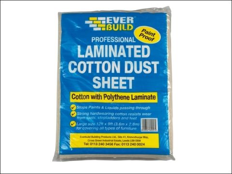 Everbuild Laminated Cotton Dust Sheet 12 x 9ft