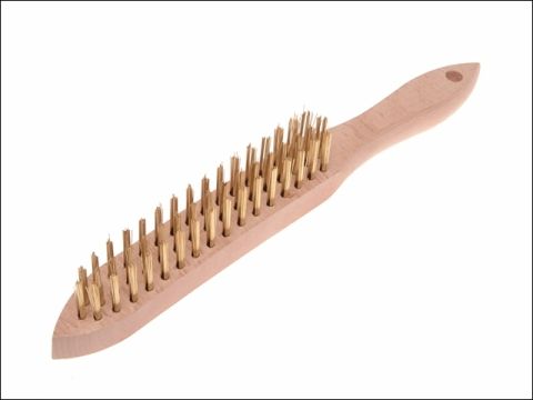 Faithfull 680/B3 Brass Wire Scratch Brush - 3 Row