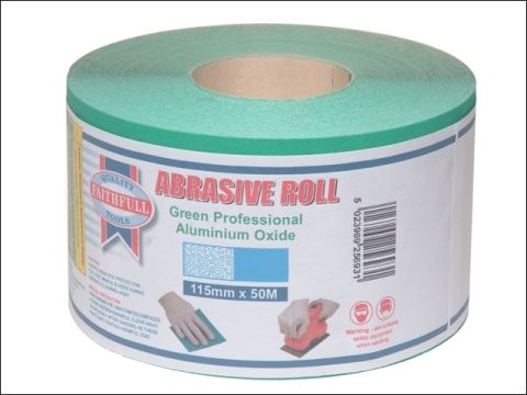Faithfull Aluminium Oxide Paper Roll Green 115 mm x 50M 80G
