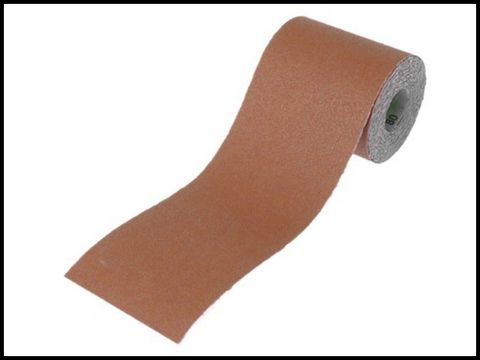 Faithfull Aluminium Oxide Paper Roll Red Heavy-Duty 115 mm x 10m 40G