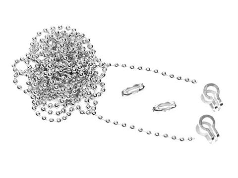 Faithfull Brass Ball Chain Kit 1m Nickel Plated