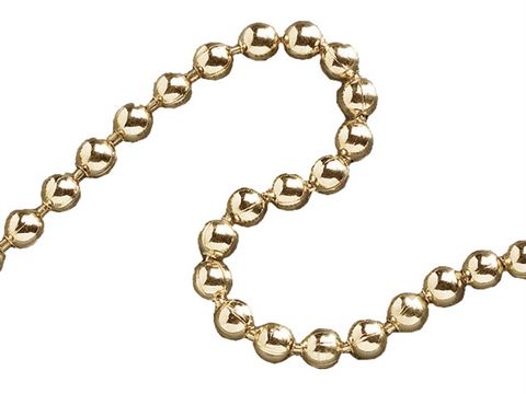 Faithfull Ball Chain Polished Brass 3.2mm x 10M