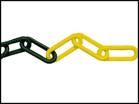 Faithfull Plastic Chain 8mm 12.5m Yellow / Black