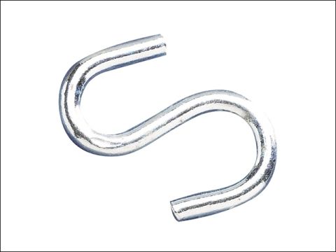 Faithfull S Hooks 3mm Galvanised (Pack of 20)
