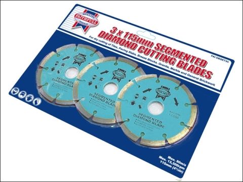 Faithfull Contract Diamond Blade Set 3 115mm