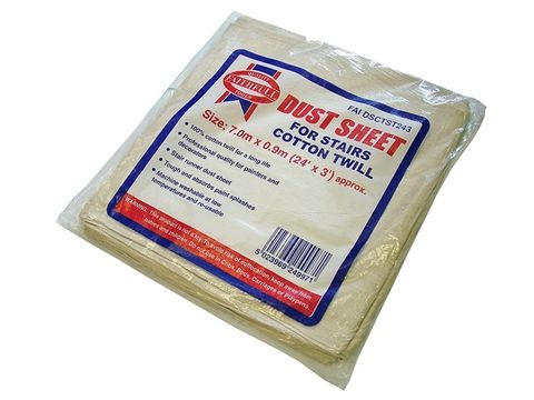 Faithfull Dust Sheet Stair Cotton Twill 24ft x 3ft