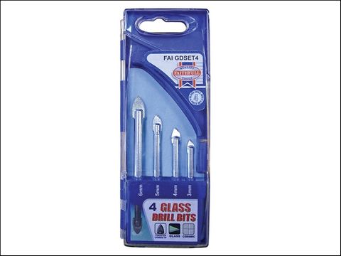 Faithfull Tile & Glass Drillbit Set of 4 (3-6mm)