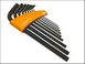 Faithfull Long Arm Hexagon Key Set 9 Piece Metric (1.5-10mm)