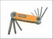 Faithfull Folding Hexagon Key Set 8 Ball End Metric (1.5-8mm)