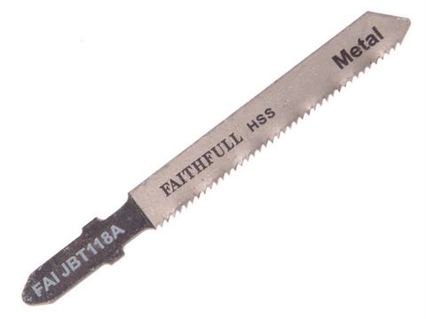 Faithfull Jigsaw Blades Metal T118A 8009-HSS (Pack of 5)