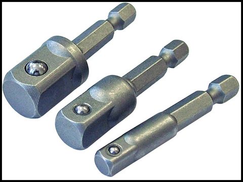 Faithfull Hex to Square Drive Adaptor 3 Piece Set
