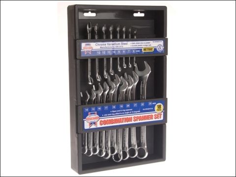 Faithfull Combination Spanner CV Set 18 Piece 6-24mm