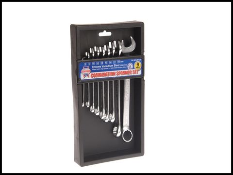 Faithfull Combination Spanner CV Set 9 Piece 6-19mm