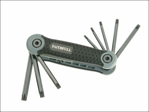 Faithfull Folding Torx?� Star Key Set 8 Piece (T9-T40)