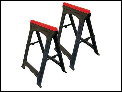 Faithfull Plastic Trestles (Set 2) Height 82cm x Length 57cm