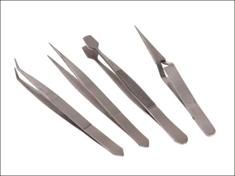 Faithfull Tweezer Set 4 Piece