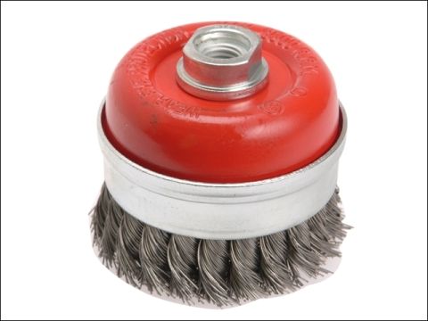 Faithfull Wire Cup Brush Twist Knot 65mm x M14 x 2 0.50mm