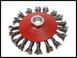 Faithfull Conical Wire Brush 115 x M14 x 2 0.50mm Wire