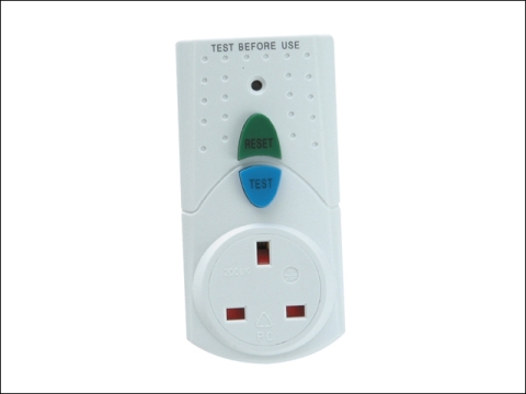 Faithfull Power Plus White Rcd Adaptor (Circuit Breaker)