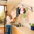 Hills Supa Fold Mini Wall Mounted Washing Line - Surf Mist