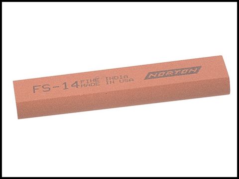 India FS44 Round Edge Slipstone 115mm x 45mm x 13mm x 5mm - Fine