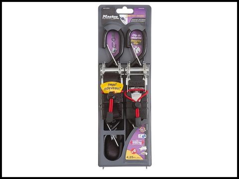 MasterLock 3066E Ratchet Tie Down with S Hooks 4.25m  (Pack of 2)