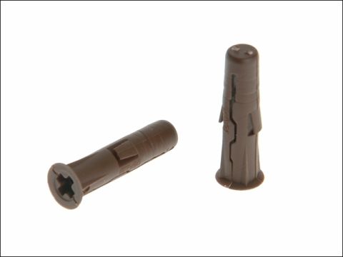 Rawlplug Brown Uno Plugs Brown Pack of 288