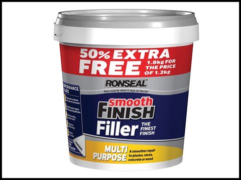 Ronseal Smooth Finish Multi Purpose Interior Wall Filler Ready Mixed 1.2 kg +50%