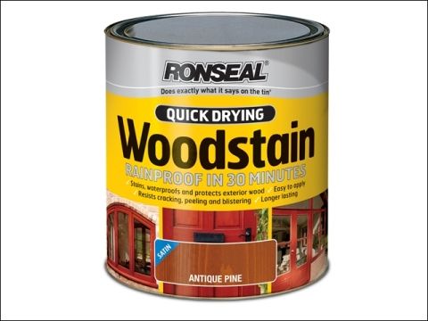 Ronseal Woodstain Quick Dry Satin Deep Mahogany 750 ml