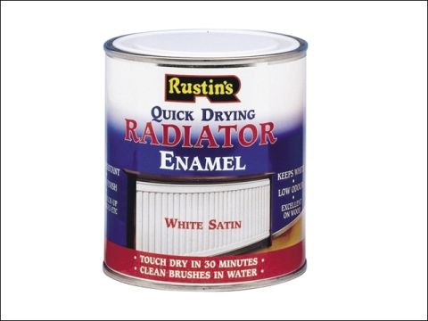 Rustins Quick Dry Radiator Enamel Satin White 500 ml