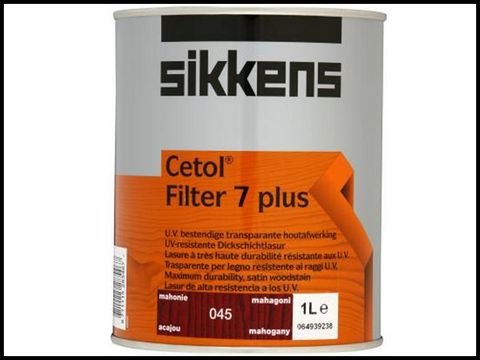 Sikkens Cetol Filter 7 Plus Translucent Woodstain Mahogany 1 Litre