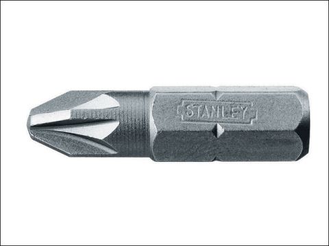 Stanley Pozidriv 2pt Bit 25mm (Box of 25)