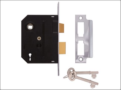 UNION 2295 2 Lever Mortice Sash Lock Chrome Finish 76mm 3 in Box