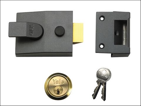 Yale Locks 88 Standard Nightlatch DMG Brass Cylinder 60mm Backset Box