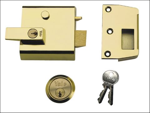 Yale Locks P1 Double Security Nightlatch Chrome Finish 60mm Backset Visi