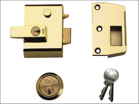 Yale Locks P2 Double Security Nightlatch Chrome Finish 40mm Backset Visi