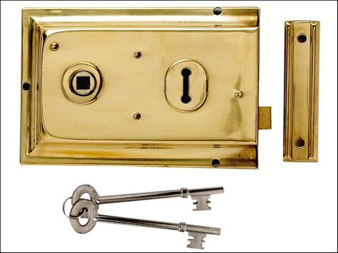 Yale Locks P334 Rim Lock Chrome Finish 156 x 104mm Visi
