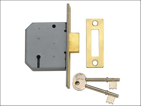 Yale Locks PM322 3 Lever Mortice Dead Lock 67mm 2.5in Polished Chrome