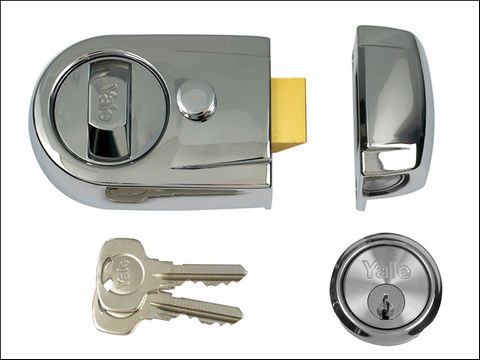 Yale Locks Y3 Nightlatch Modern Black Finish 60mm Backset Visi