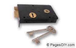 Union 1439 3-Lever 155mm Rim Lock RH - J-1439-R-BJ